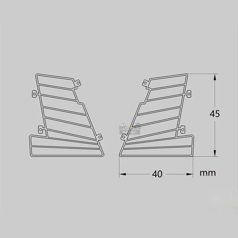 1 Pair 1:14th Scale Headlights Protecting Mask Light Net for Tamiya RC Truck Tipper VOLVO FH16 750 56360 Car DIY Parts