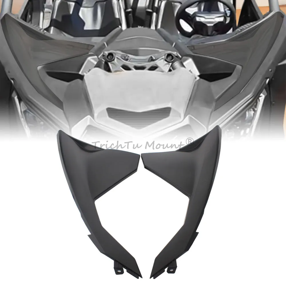 2 PCS UTV SXS Front Decorating Fender Cover Plate Accessories ABS Plastic For Can Am Maverick X3 MAX DS RS Turbo R RR 2017-24