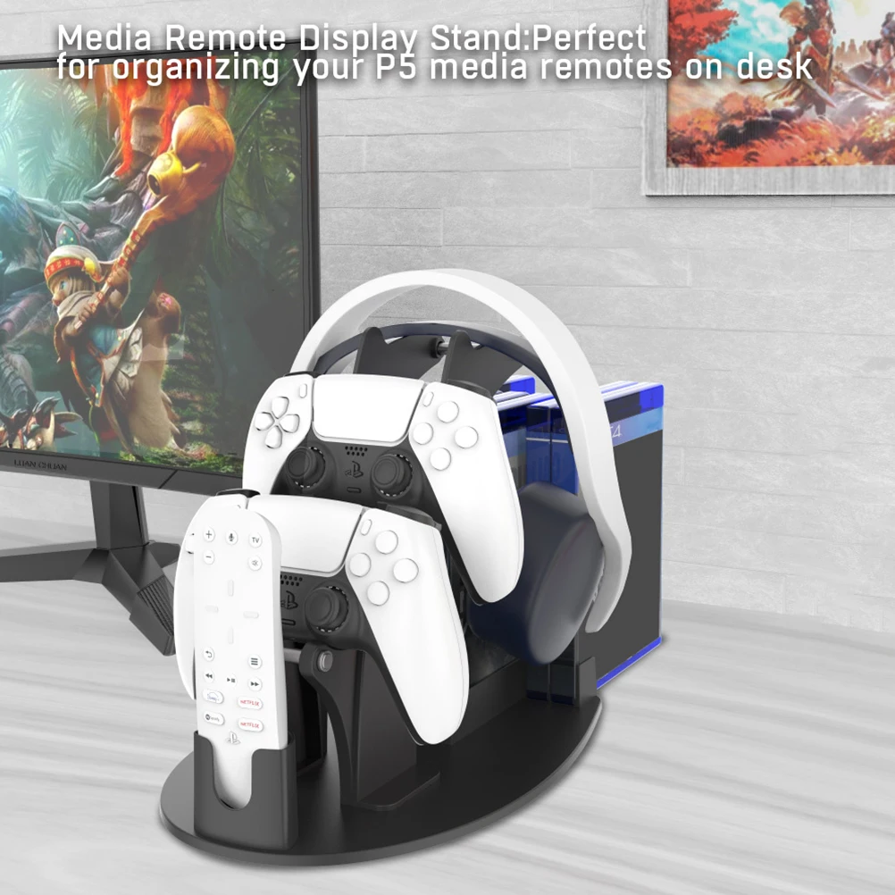 

Gamepad Organizer Bracket Storage Shelf for Controllers Headsets Accessories Gravity Base CD DVD Player Case Alternative