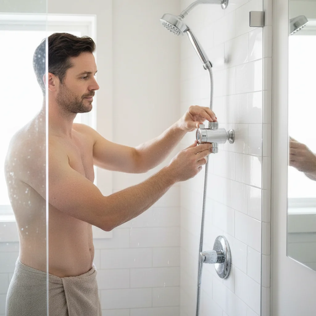 

1/2 Inch Bidet Adjustable Switch 3-Way Connector Shower Head Shunt T-adapter Diverter Valve