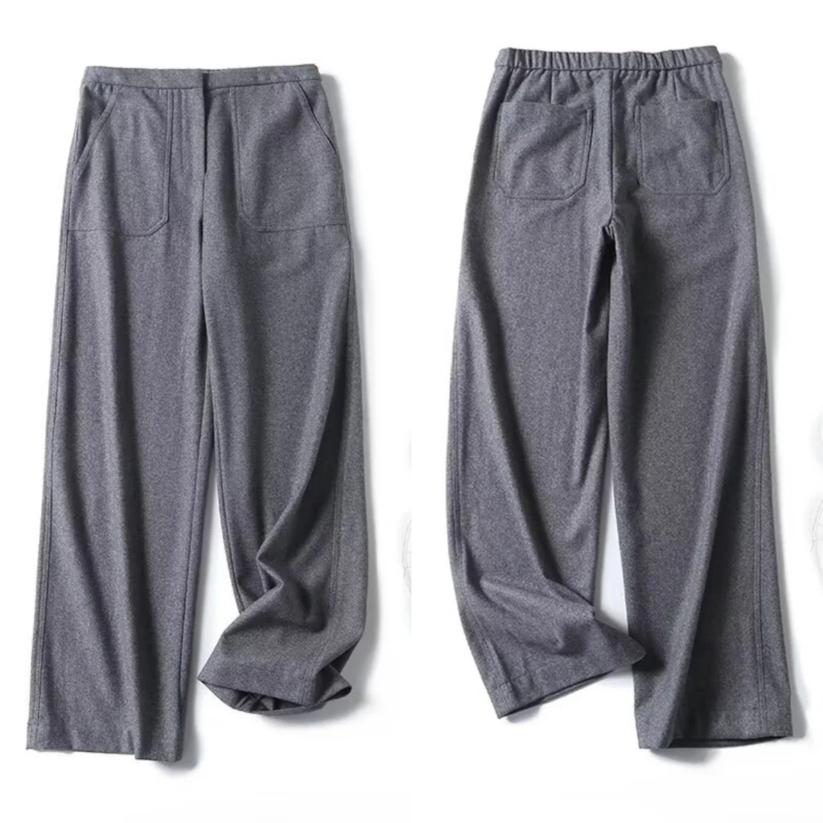 

Withered Office Ladies's And Suit Pants Trousers Women Autumn And Winter New Women's Fashion Woolen Casual Pants