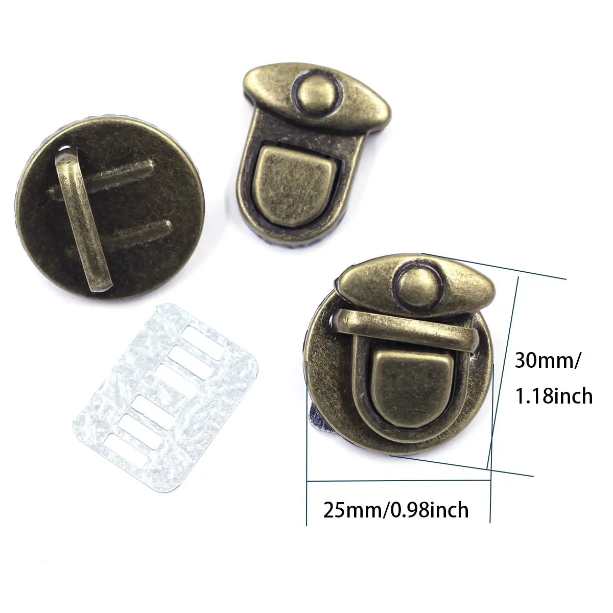 10Sets DIY Multicolor Metal Duckbill Clasp Tongue Lock Buckle Bag Press Push Closure Briefcase Lock Luggage Part Supplies