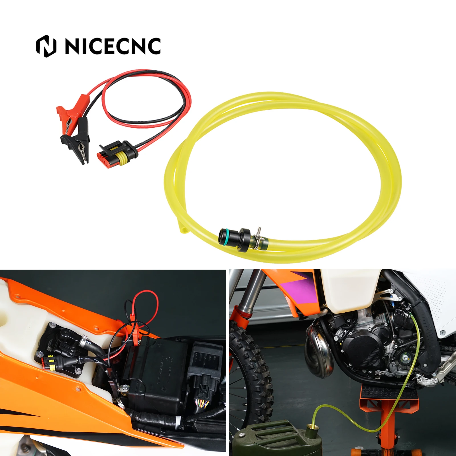 NICECNC For GasGas EC 300 EC 250 EX300 EC250F ECF 350 MC 125 MC250F 2021-2024 Fuel Pump Tester & Transfer Kit For KTM EXC 300