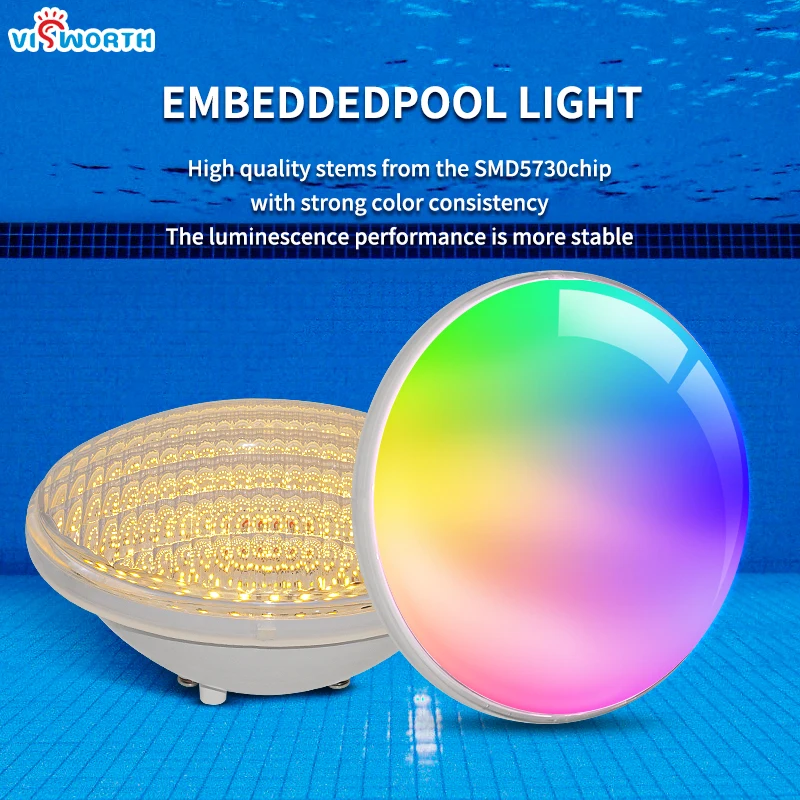 

Par56 Светильник для бассейна 24 Вт 36 Вт Светодиодный подводный светильник Светодиодный IP68 12 В SMD5730 Подводный светильник RGB Теплый холодный белый светодиод Piscina