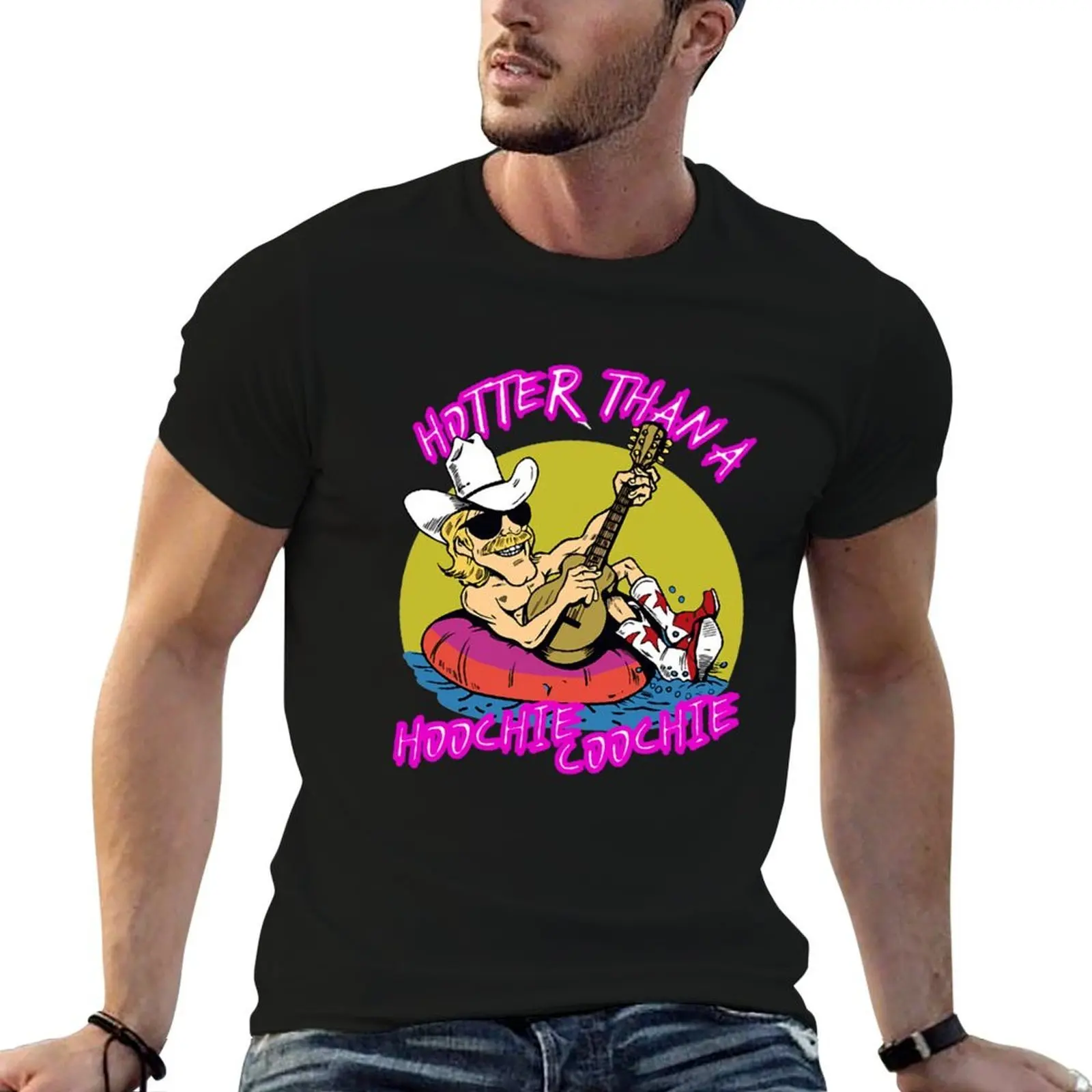 

hotter than a hoohie coochie T-Shirt t shirts for man pack cotton t shirt custom print t shirts cotton 100% T-shirt