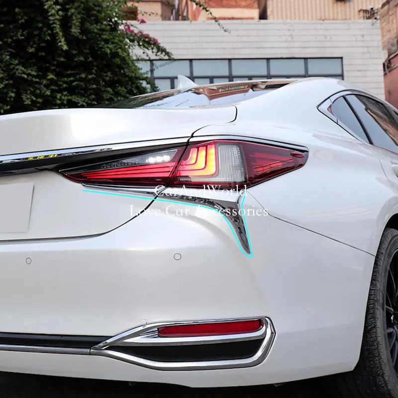 For Lexus ES ES200 ES250 ES300h ES350 2018-2021 2022 ​2023 2024 Car Sticker ABS Cover Frame Rear Tail Light Lamp Eyebrow Trims