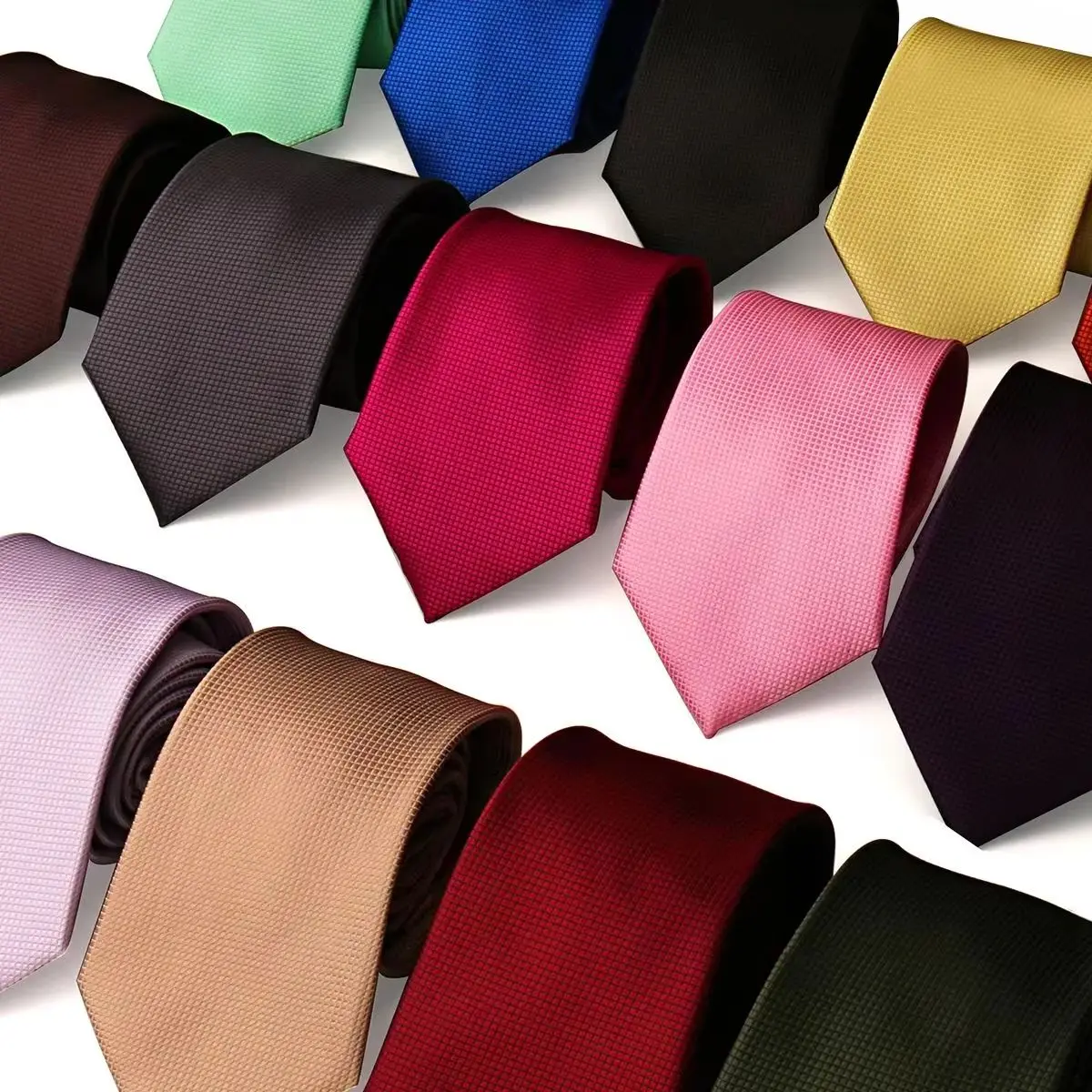 HUISHI Waterproof NeckTie 8CM Classic Solid Color Tie For Men Fashion Elegant Tie Business Wedding Gifts Party Suit Accessories