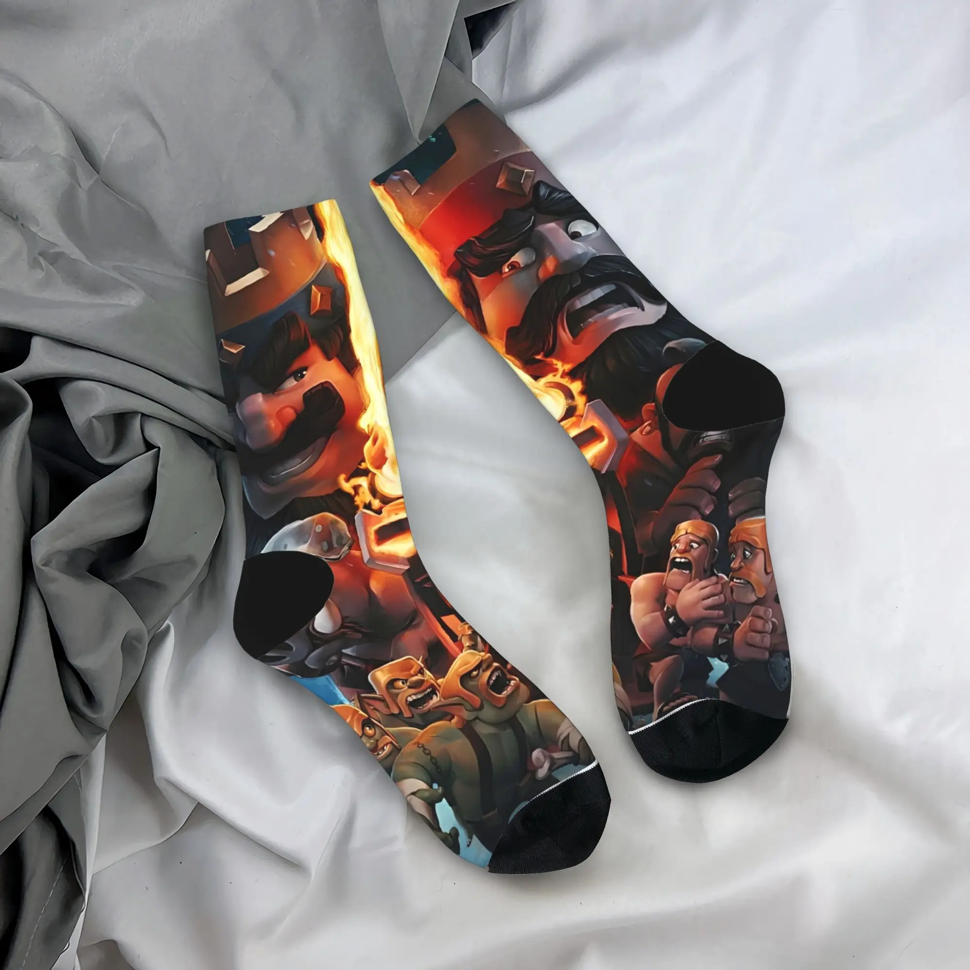 

Мужские носки Clash Royale Game Stockings, осенние винтажные удобные носки, дизайнерские нескользящие носки для бега