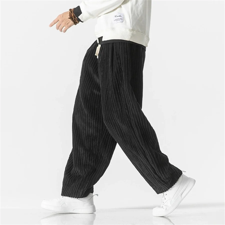 

2026 Men Corduroy Lantern Pants Harajuku Vintage Harem Pants Autumn Winter Thick Trousers Men's Casual Streetwear Joggers Pants