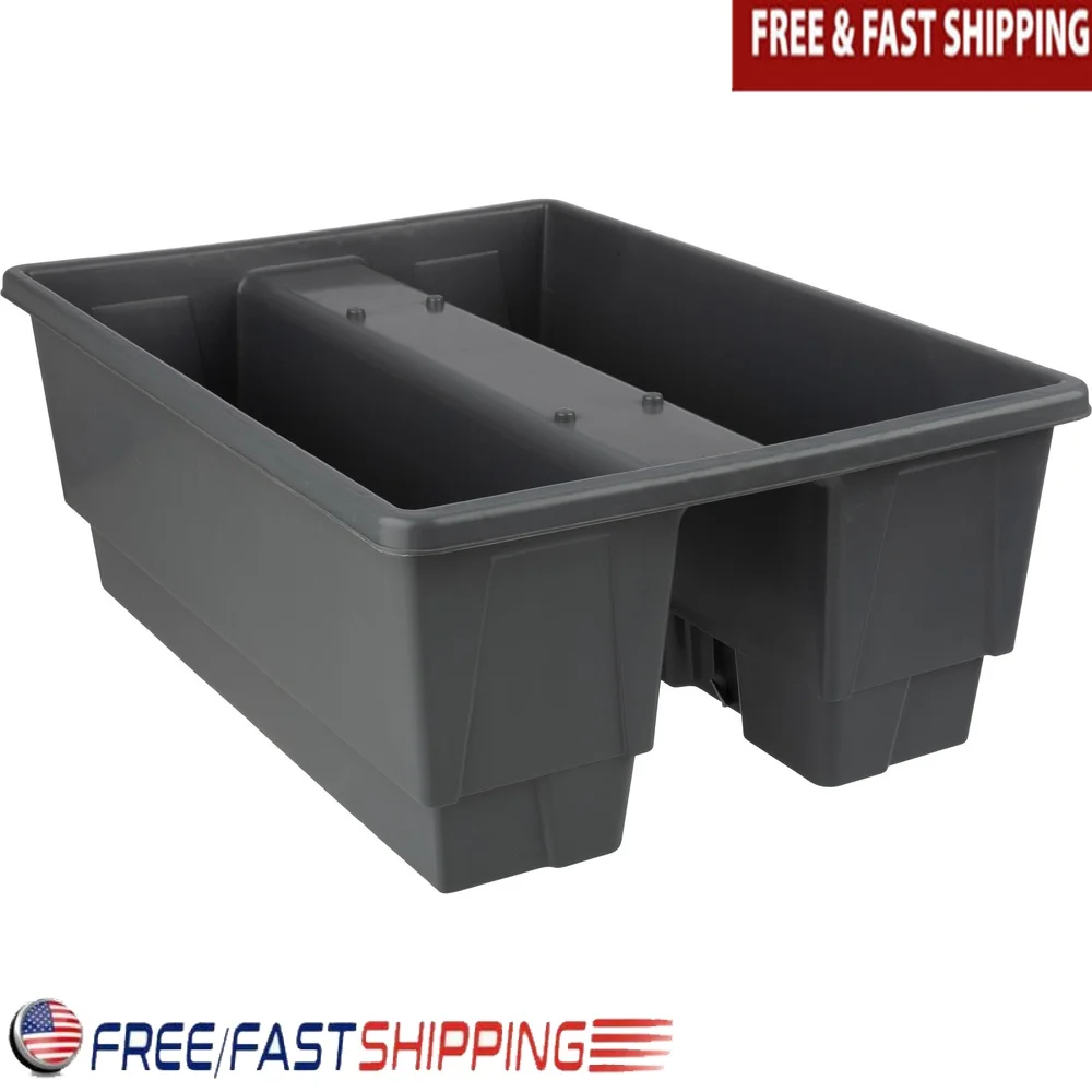 

20.75 Inch Railing Planter Box 6 Gallon Outdoor Flower Pot Durable Lightweight Drainage Perfect Decks Balconies Gardens