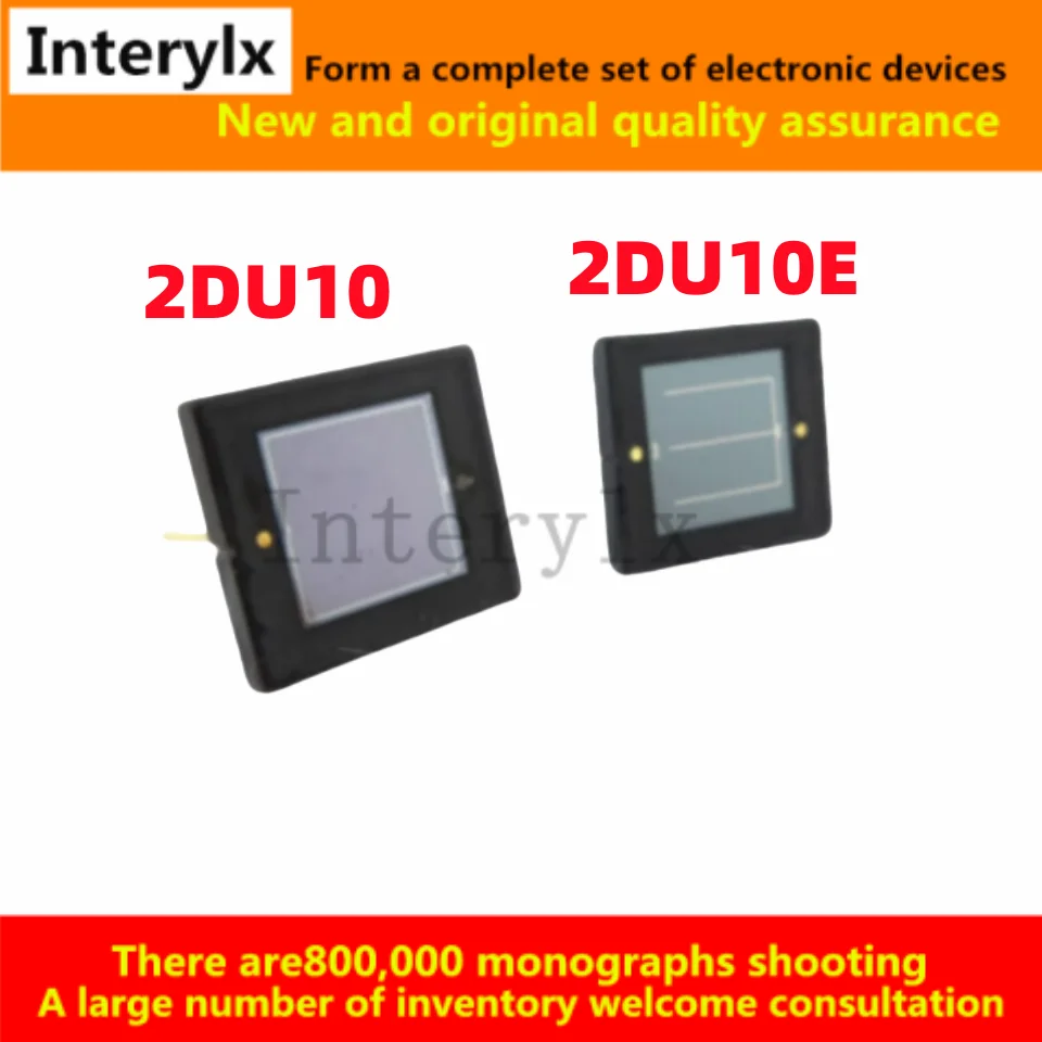 1Pcs/Lot silicon photocell 2DU10 2DU10E ZZT5 Solar 10*10MM laser receiver photosensitive silicon diode straight plug 2 pins