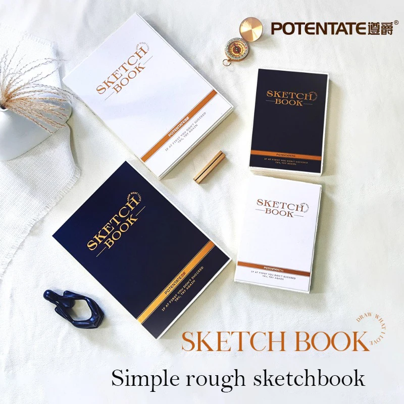 Potentate A4/A5 Sketch Book 120-Sheets 100gsm Sketch Drawing Pad Art Sketchbook for Colored Pencils Graphite Charcoal Pastels