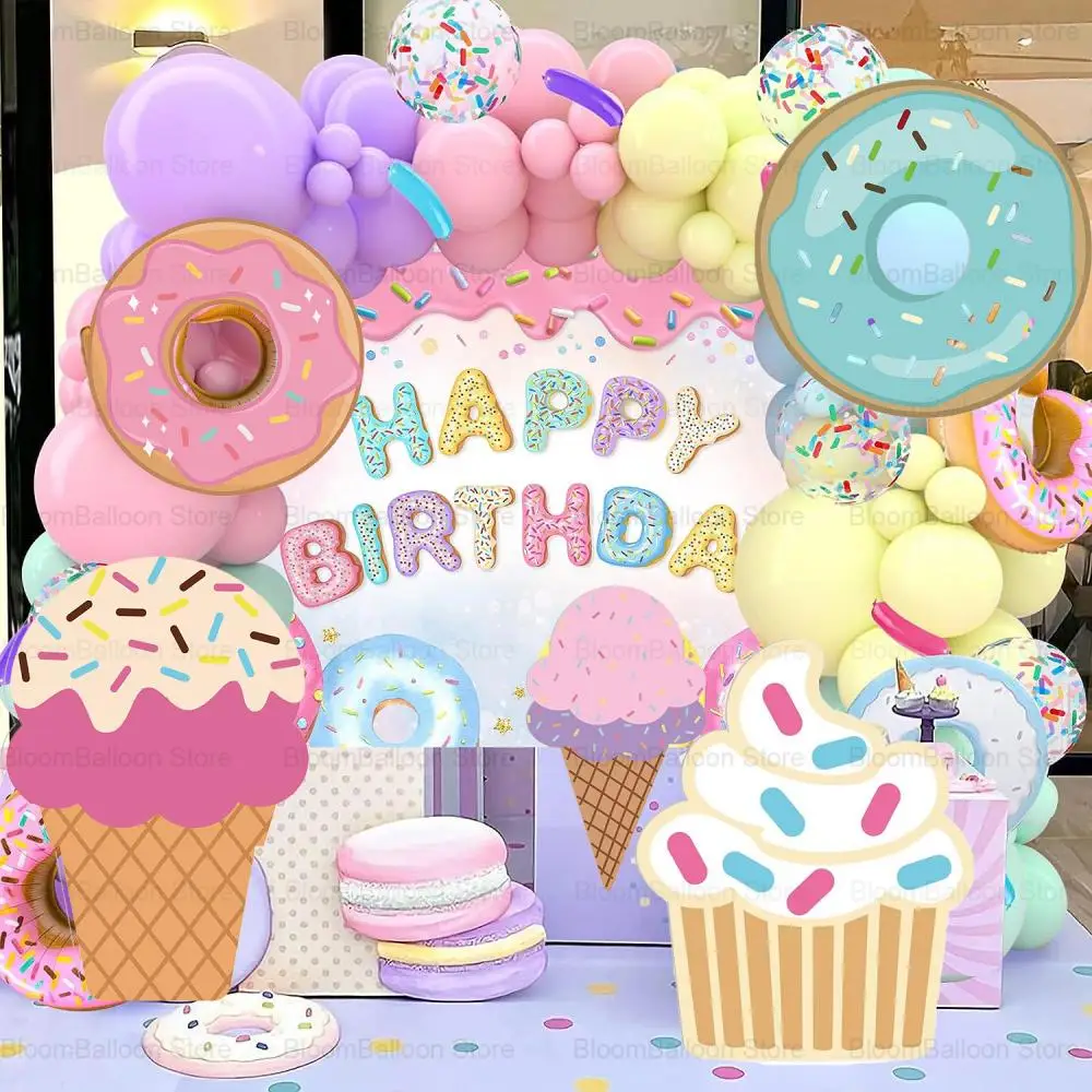 24/36inch Ice Cream Kt Board Macaron Donut Cake Kt Board for Birthday Decoration Girl Wedding Baby Shower Theme Party Supplies