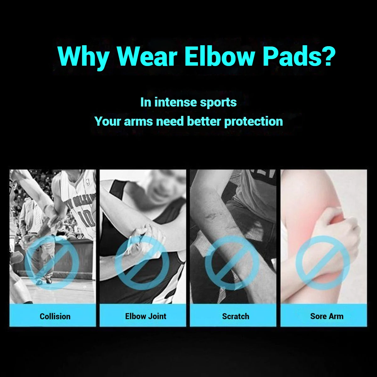 WOSWEIR-عدم الانزلاق الرياضة الكوع الحرس كرة السلة الذراع حماية للرجال والنساء اليد الكوع المشترك يغطي حراس للذراع