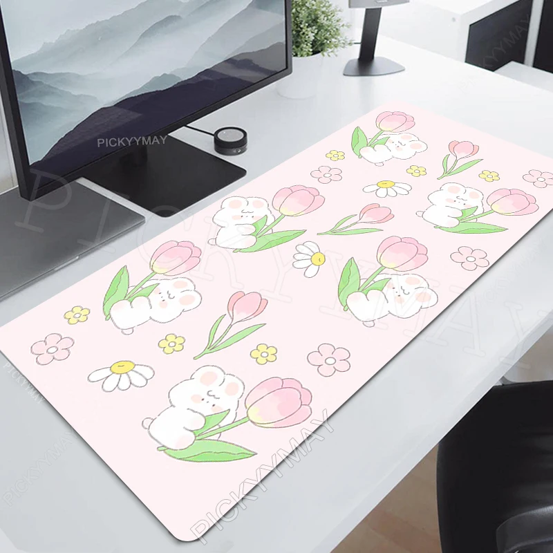 لطيف الباندا حصيرة مكتبية ألعاب ماوس مكتب ماوس الوسادة الكمبيوتر مكتب منصات كبيرة ماوس Kawaii ماوس الحصير قفل الحواف