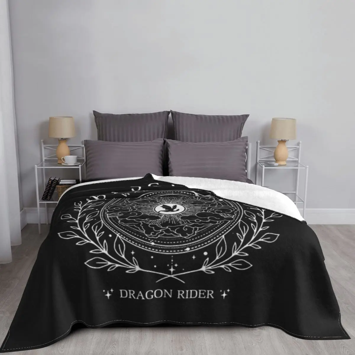 Basgiath War College Fourth Wing Dragon Rider Fantasy Book Lover Bookish Gift Blanket Bedspread On The Bed Outdoor Aesthetic