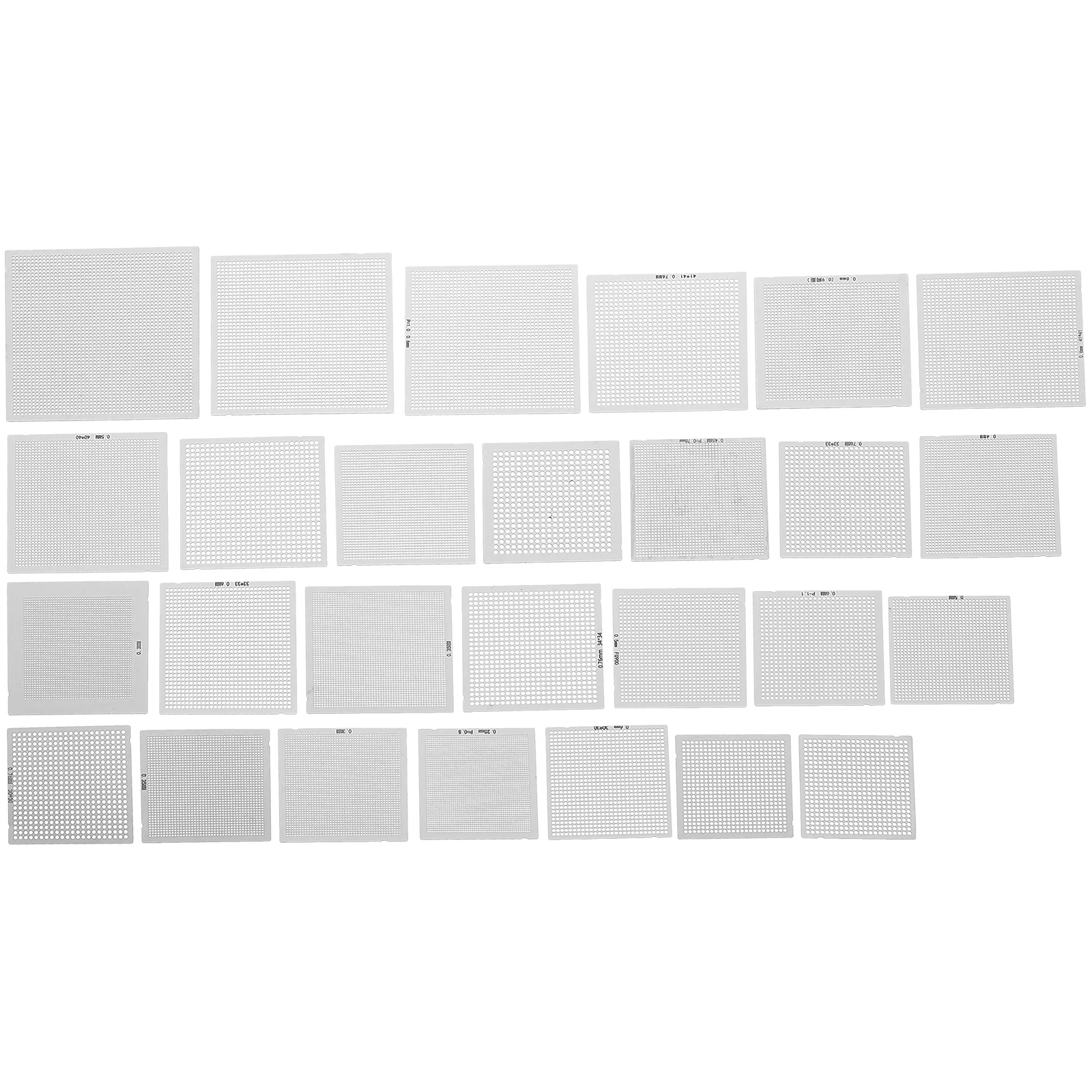 

1Set Reballing Net Soldering Template Kit for Laptop CPU Desktop GPU Rework Station Metal Stencils Welding