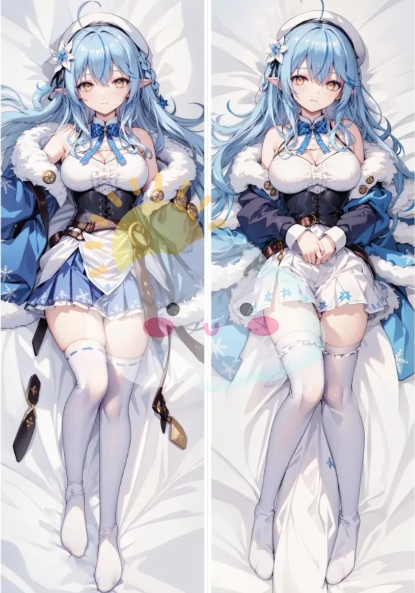 VTuber Hololive Yukihana Lamy Cosplay Dakimakura Pillow Case Hugging Body Prop