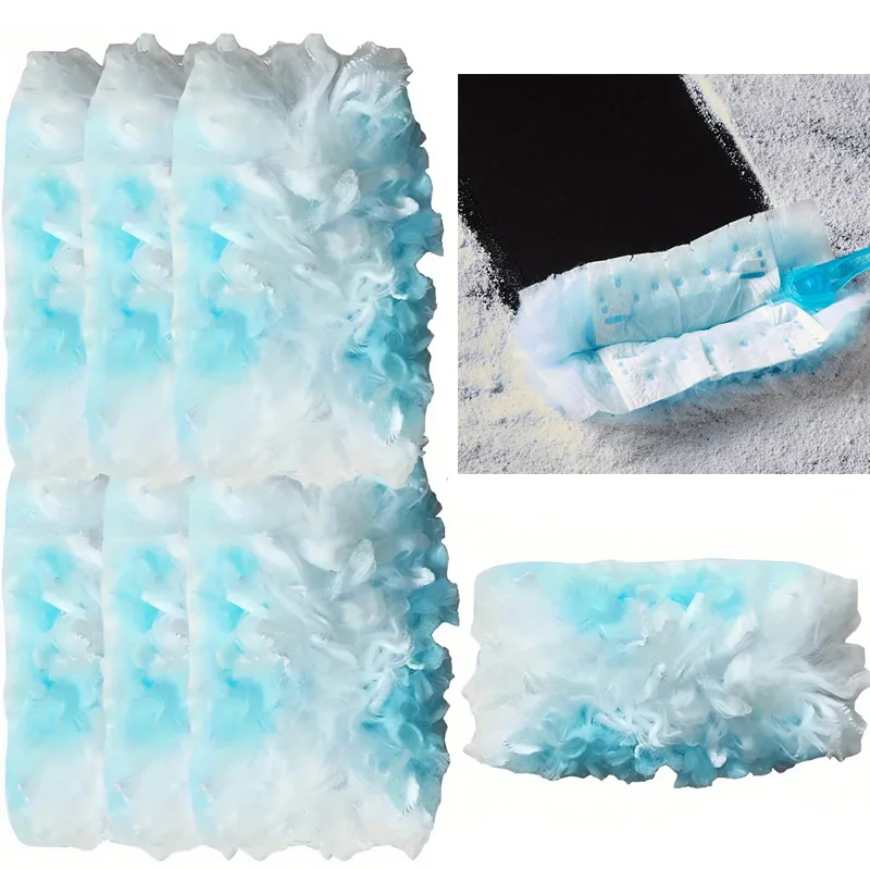 10/60 Peças de Refil Descartáveis para Espanador Compatíveis com Swiffer Duster para Limpeza de Casa, Escritório, Persianas e Superfícies de Carros