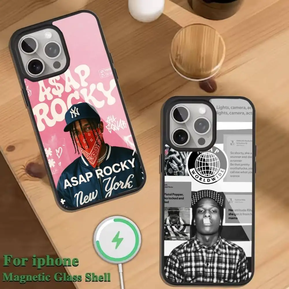 

Rapper A-ASAP Rocky Phone Case For Magnetic Wireless Charge Cover For iphone 16 15 14 13 12 11 Pro Max Plus Coque