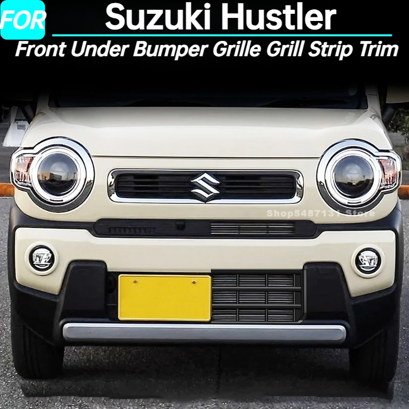 

Car Front Under Bumper Grille Grill Strip Trim Cover for Suzuki Hustler Exterior Accessories 2024-2025 for Right Hand Drive