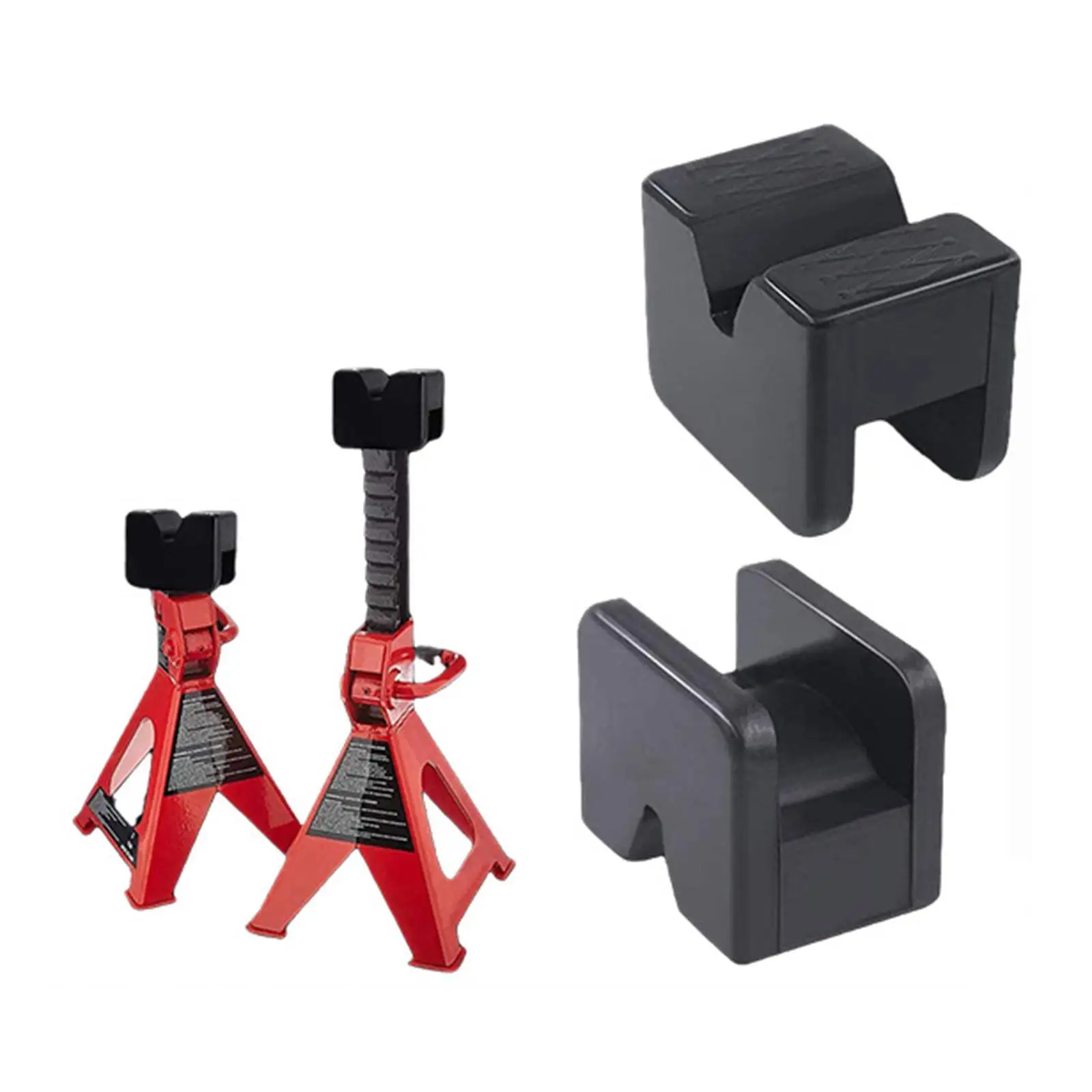 Universal Car Jack Rubber Pad Car Slotted Lift Jack Stand Rubber Pads Floor Adapters Frame Rail Pinch Lifting Repair Tool