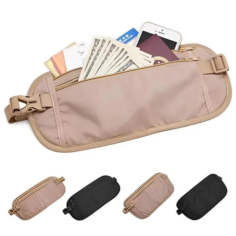 

1pcWaterproof Anti-theft Invisible Running Waist Bag Multi-functional Passport Belt Hidden Security Wallet Gift Pack Money Bag