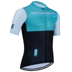 2024 new summer men's cycling short sleeved sportswear, breathable and comfortable outdoor mountain cycling clothes