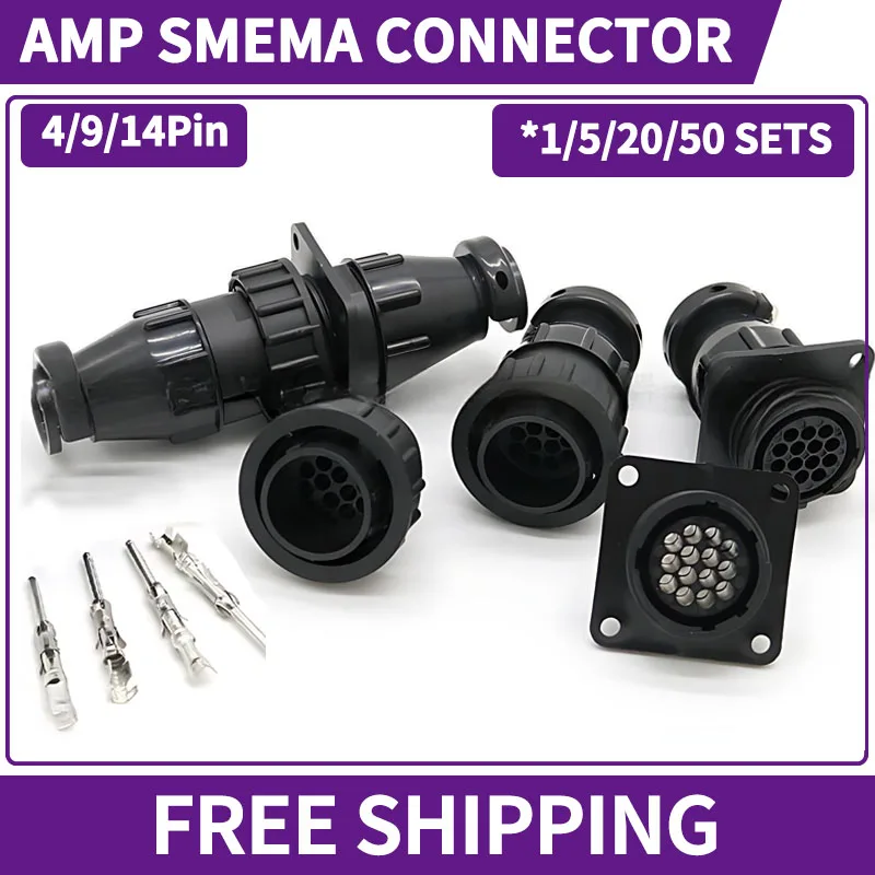 1/5/20/50 Sets 4P/9P/14Pin AMP/TE Type SMEMA SMT Equipment Signal Connector Aviation Plug 182645 182919 182647 182649 206043