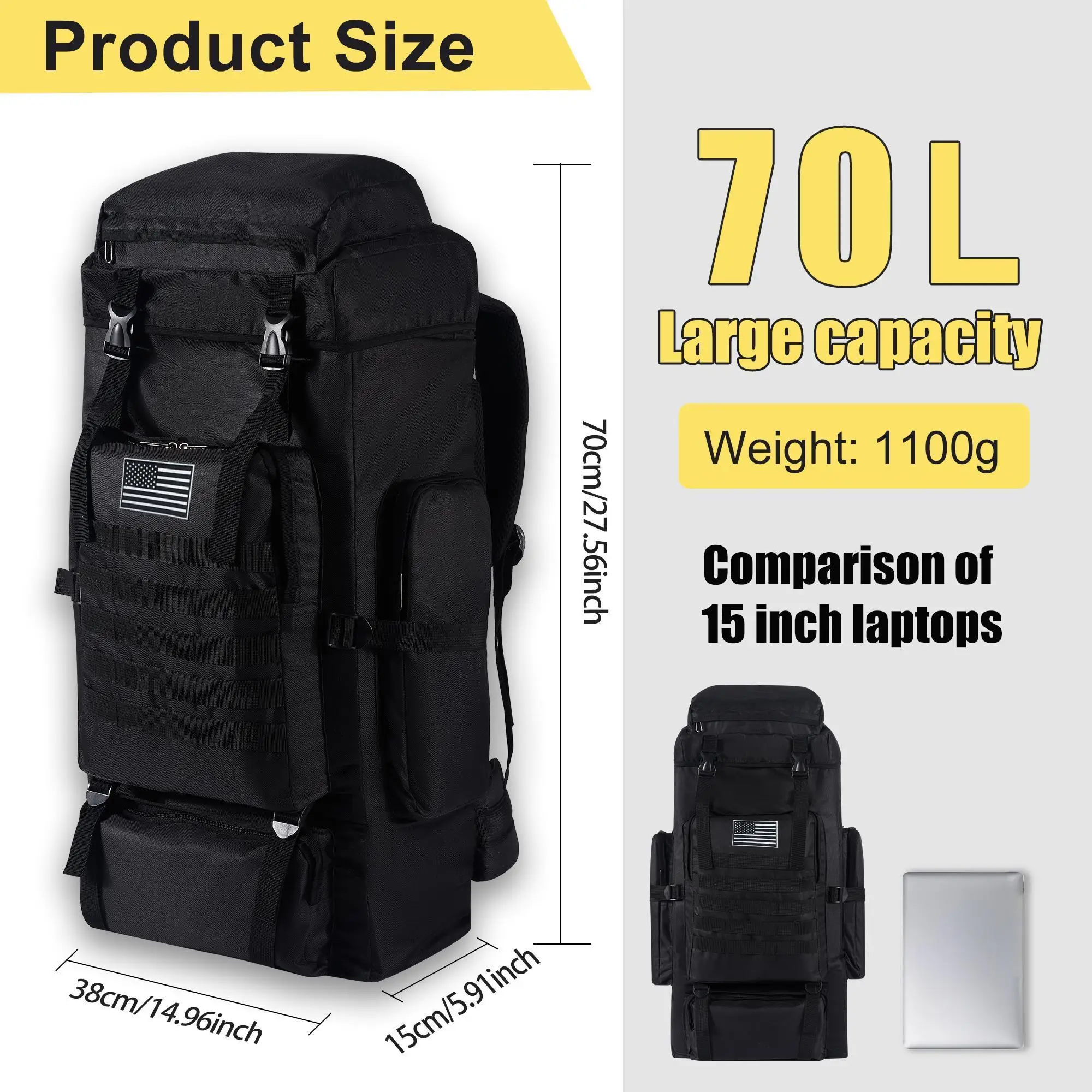 Stop using casual backpacks for serious mountains. 70L, professional load-bearing, and ready for overnight camps on technical terrain. This is your expedition partner.