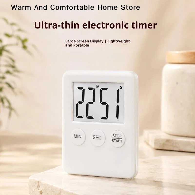 【W】Magnetic Digital Kitchen Cooking Timer Multicolor Countdown Alarm Clock For Student Study Cooking Baking Time Management