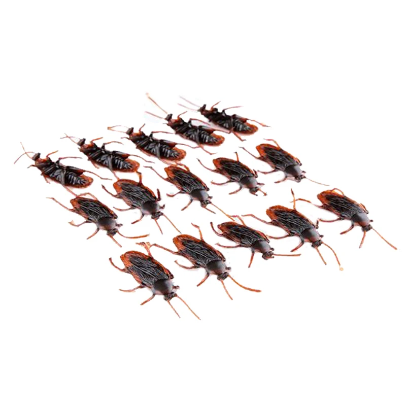 Prank Artificial Fake Cockroach rubber Simulation Fake Roach Bug Funny Trick Joke Toys Halloween Props Spoof Decoration