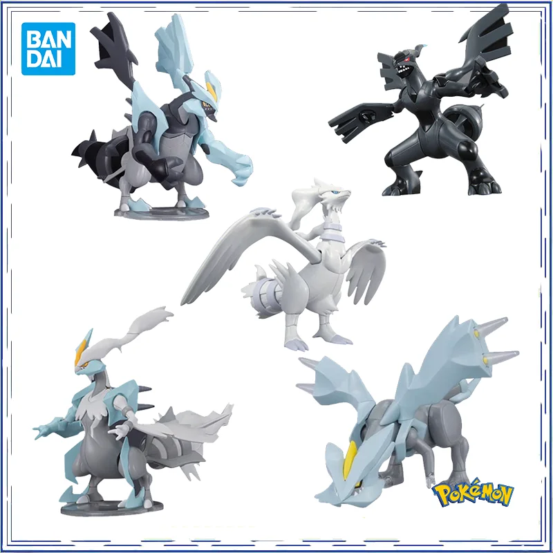 

BANDAI Pokemon Assembly model Reshiram Zekrom Kyurem action figure In shelf Brand new genuine Holiday gifts