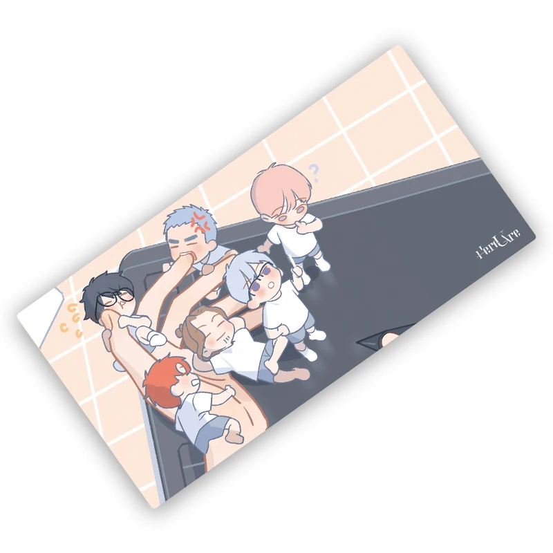Here U Are Manga Art Gaming Mouse Pad Li Huan، Yu Yang Character Desk Pad بساط كتابة سطحي مقاوم للماء