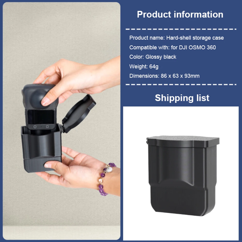 

Portable Storage Box for DJI OSMO 360 Waterproof Box Carrying Case for OSMO 360 Camera Accessories Hard Shell Protective Bag