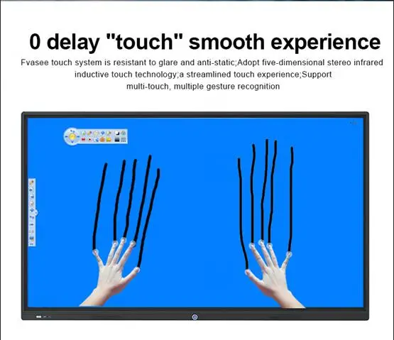 65 Inch Adjustable Height 360 Reversible Double Sided Interactive Teaching Board Large Mobile Whiteboard With Stand On Wheels