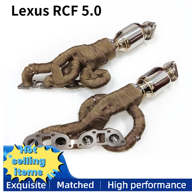 Lexus RCF 5.0 V8 2014-2019 High-performance stainless steel car exhaust system exhaust manifold with catalytic exhaust tube muff