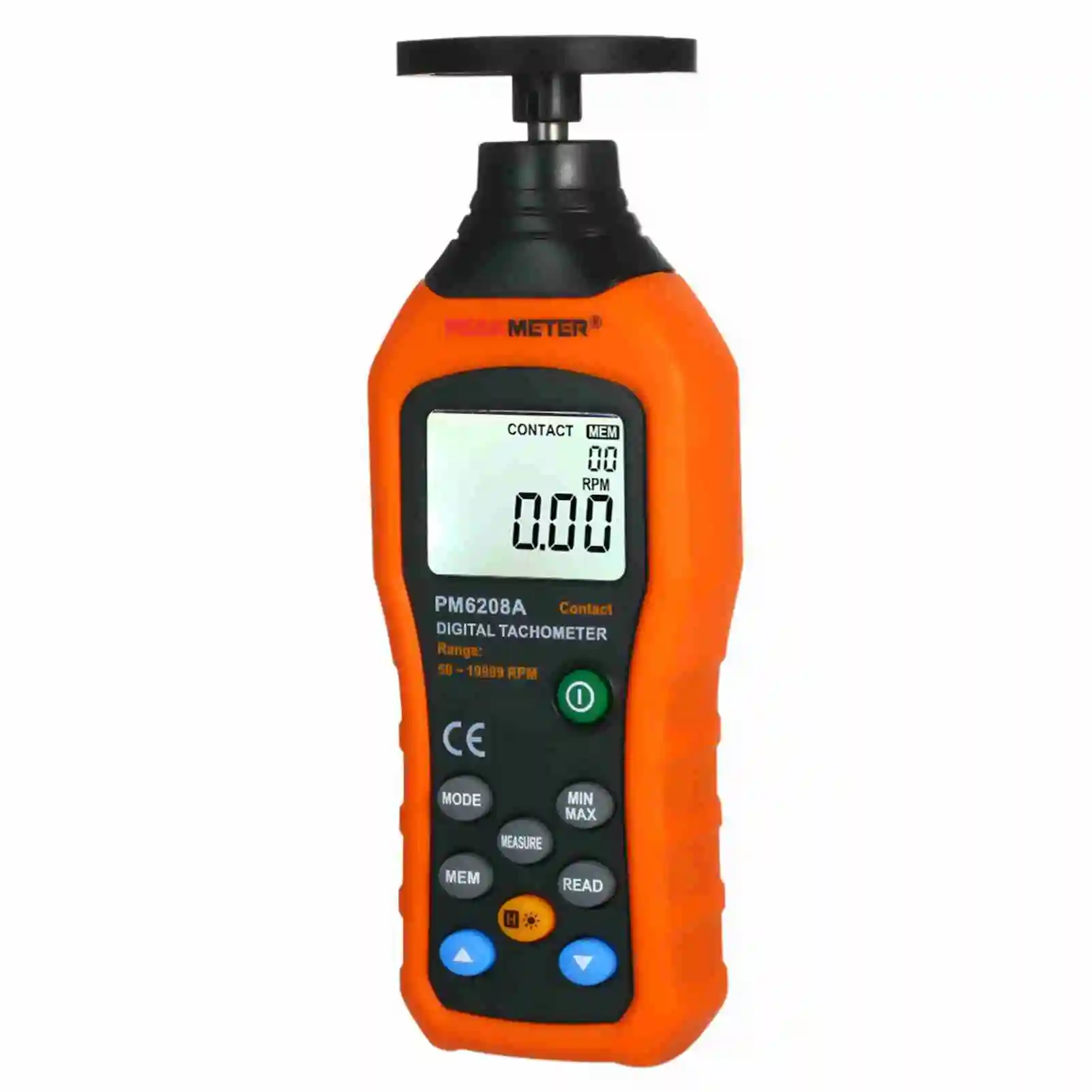 

Contact-Type Digital Tachometer High Accuracy Tachometer Portable Motor Tachometer 50 To 19999RPM Speedometer Backlight Display