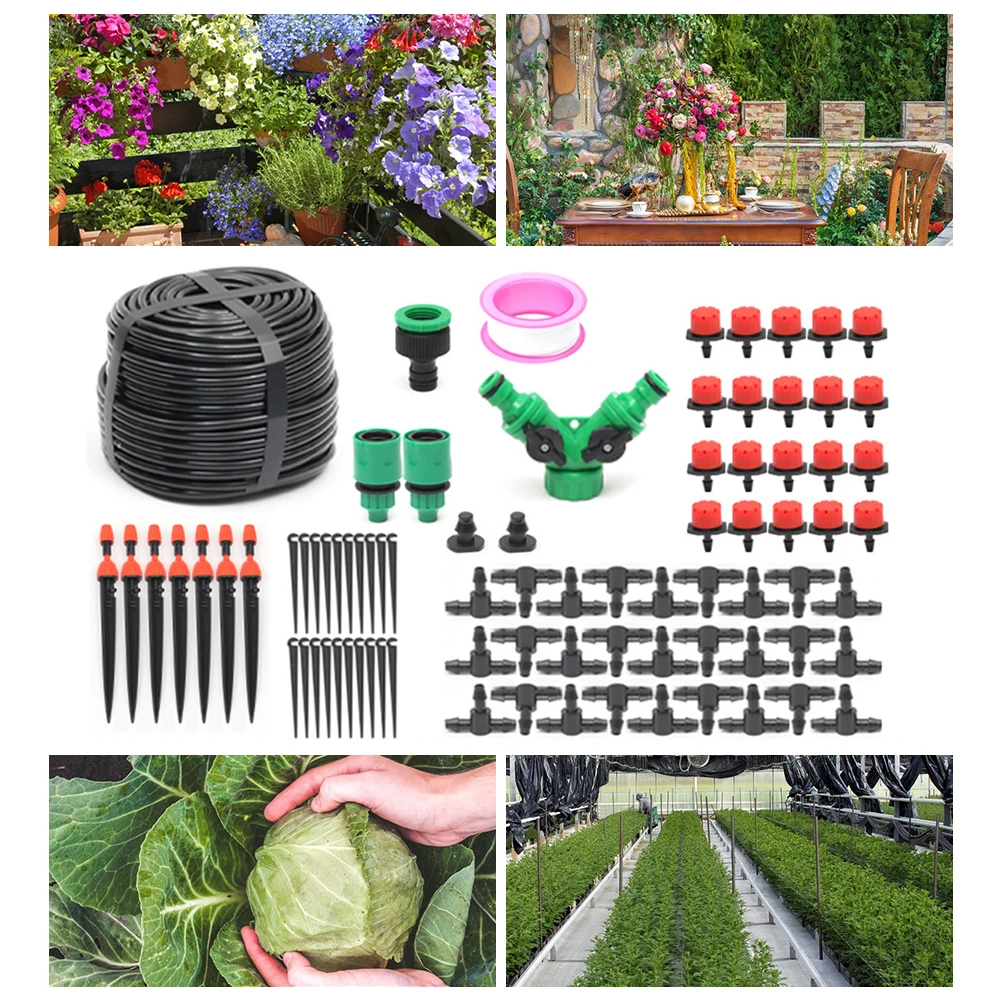 Automatic Watering System Adjustable Garden Irrigation System Multifunctional Drip Watering Kits for Flower Vegetable Greenhouse