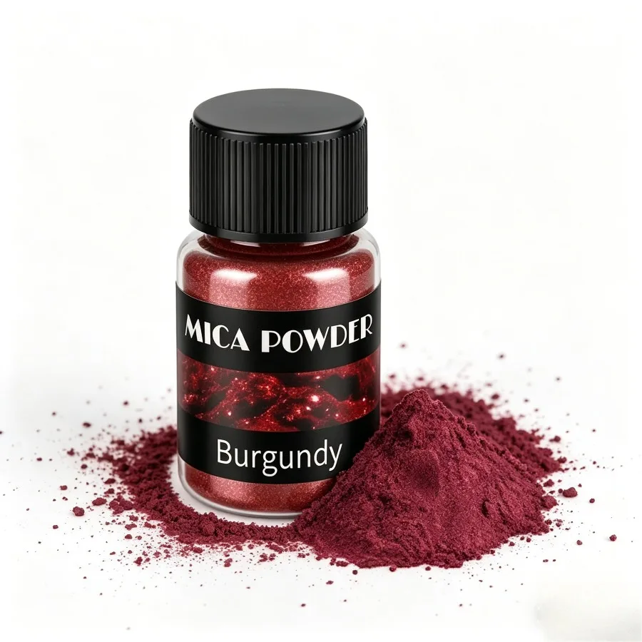 Jewelry Making Burgundy Mica Powder – Deep Red Metallic Shimmer Colorant for Epoxy Resin, Soap And Candle Making, Crafts, Fine