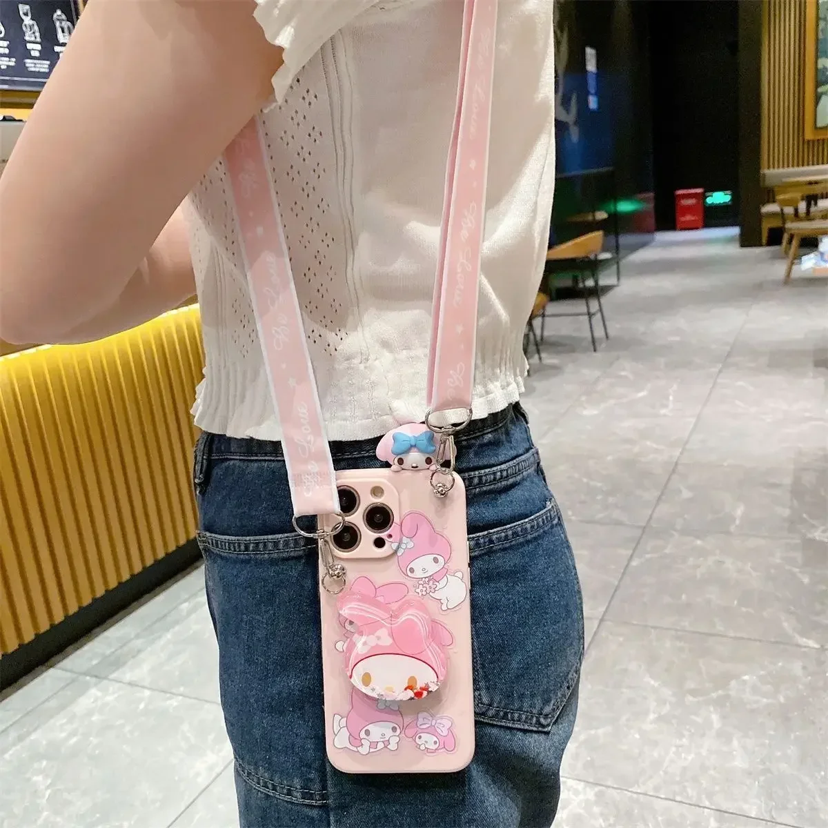 Телефонные чехлы Sanrio Kuromi My Melody для iPhone 15 14 13 12 11 Pro Max Mini XR XS MAX 8X7 SE Plus противоударный мягкий силиконовый чехол