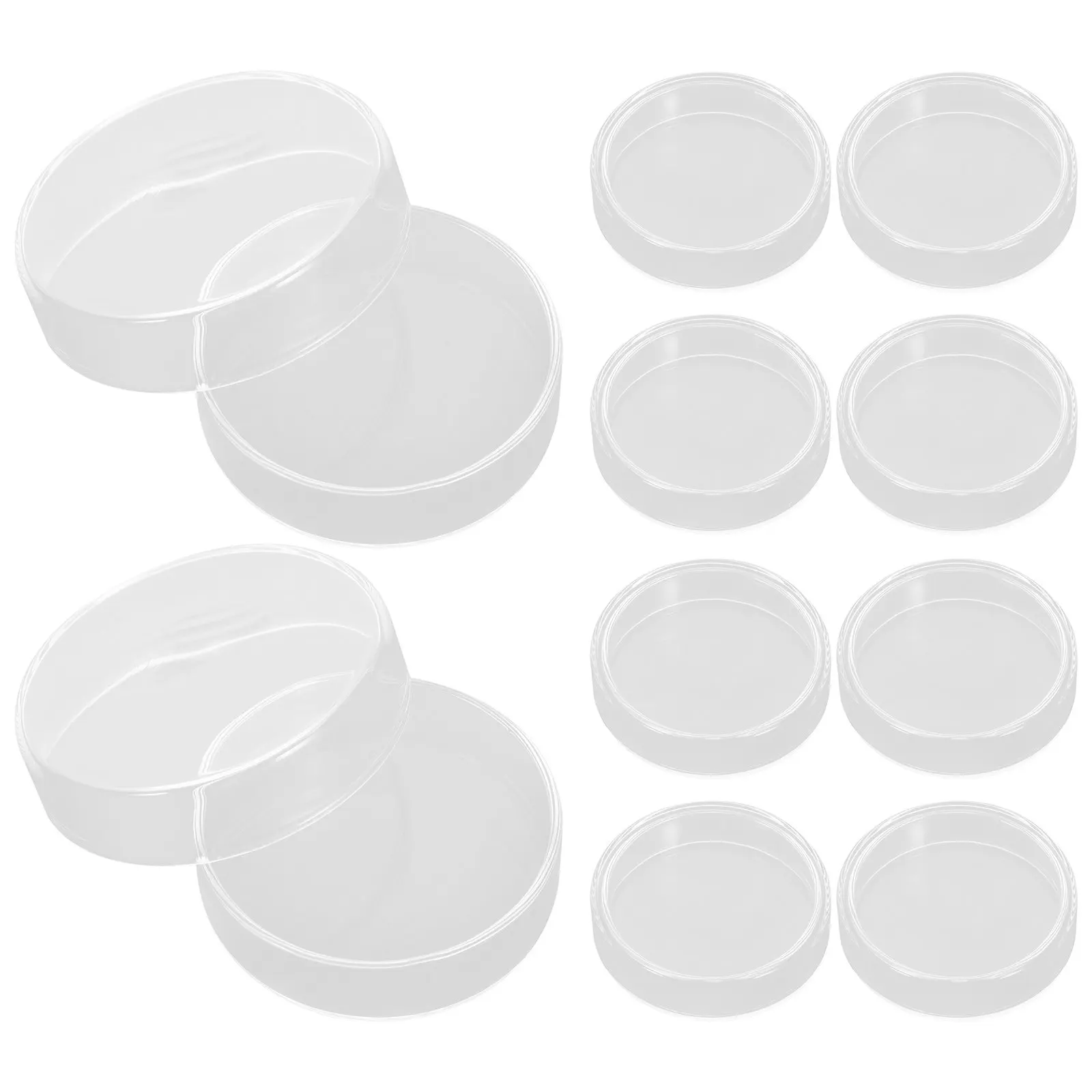 

10 шт. стеклянных чашек Петри диаметром 60 мм с крышками, многоразовые, термостойкие, для культивирования клеток и микроорганизмов, для равномерного роста, плоские
