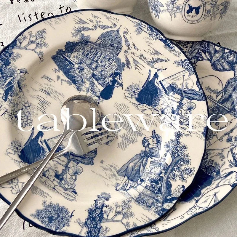 New tableware dinner plate dishes and plates sets  vajilla completa de dinner plate set 접시 serving dishes sets