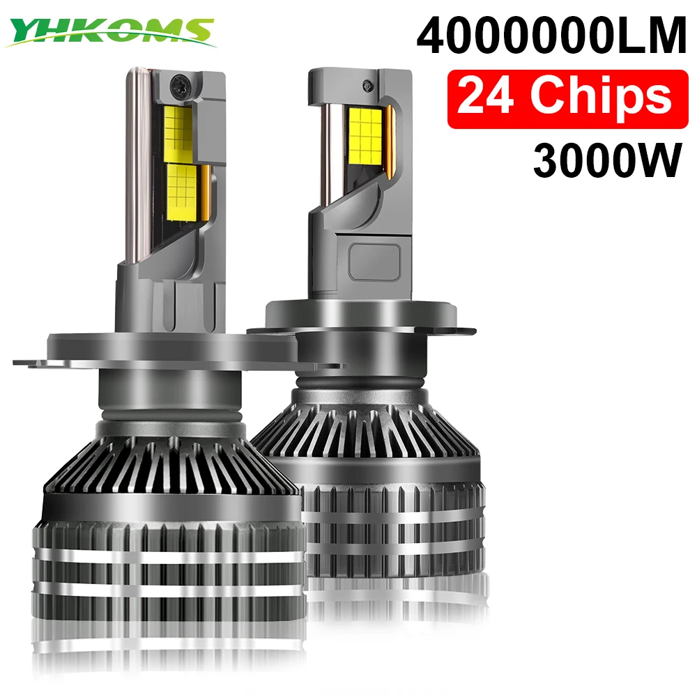 4000000LM H7 LED Canbus Car Headlight Super HB4 H11 H4 H1 HB3 9005 9006 H8 Lights Plug-N-Play Bulb 3000W 6000K Auto Lamp 12V 24V