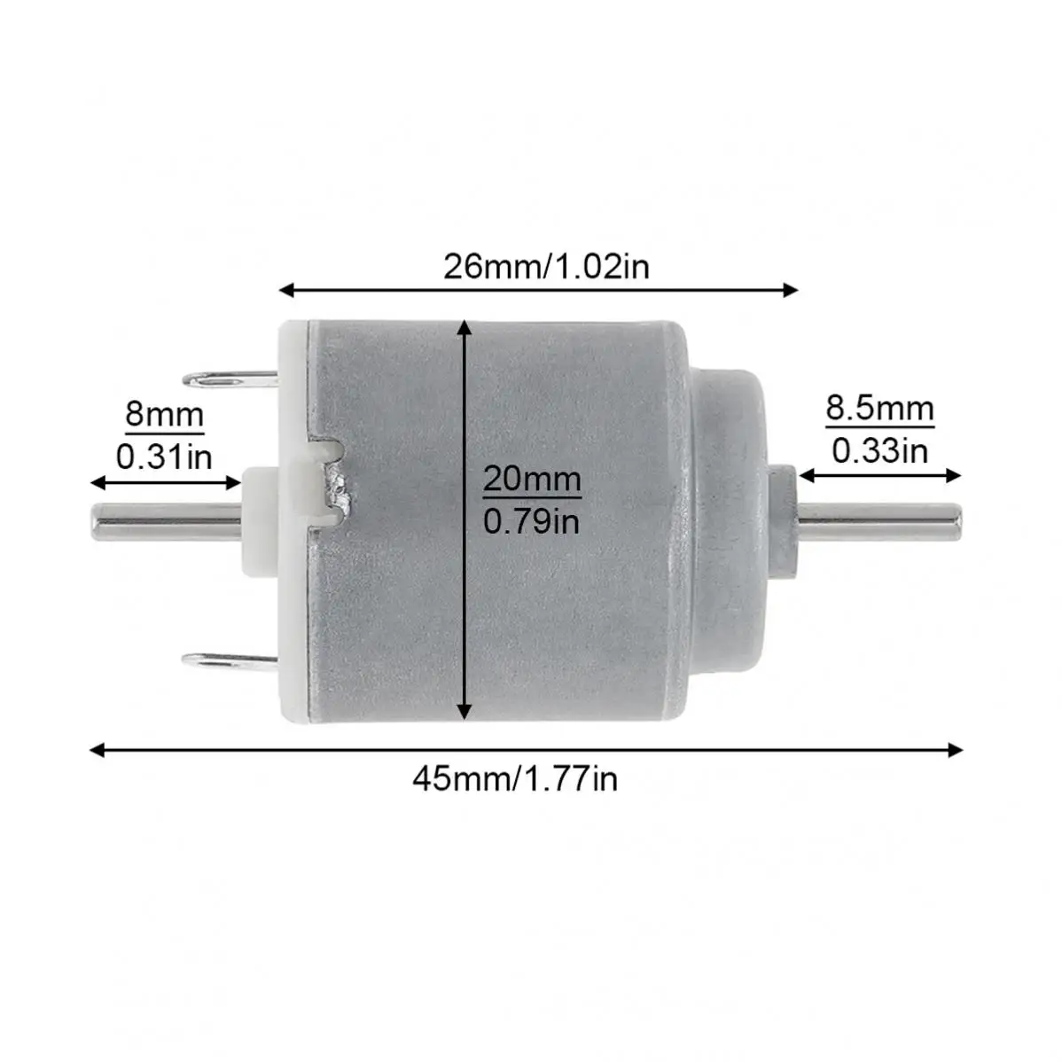 R140 DC 모터 더블 샤프트 출력 4.5V 10000RPM 고속 마이크로 모터, DIY 장난감 전동 공구