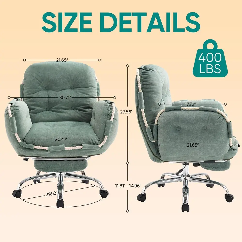 

Cross Office Chair with Foot Rest Flip Armrests for Pets and Comfortable Cross Legged Office Chairs for Women Reclining Office
