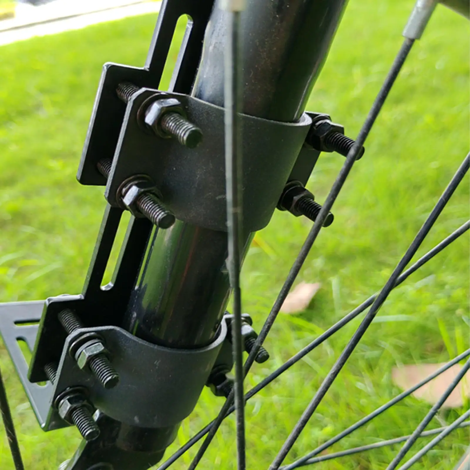 Enhanced Front Luggage Rack Bike Accessories Steel Carrier Shelf for Bicycle Touring Riding Trips