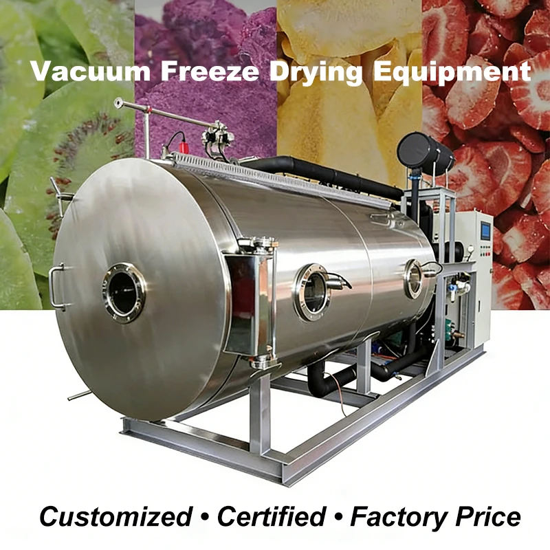 Commercial Industrial Freeze Dryer Machine for Chicken Fish Goose Rabbit Meat Egg Seafood  SUS304 Stainless Steel  Customized