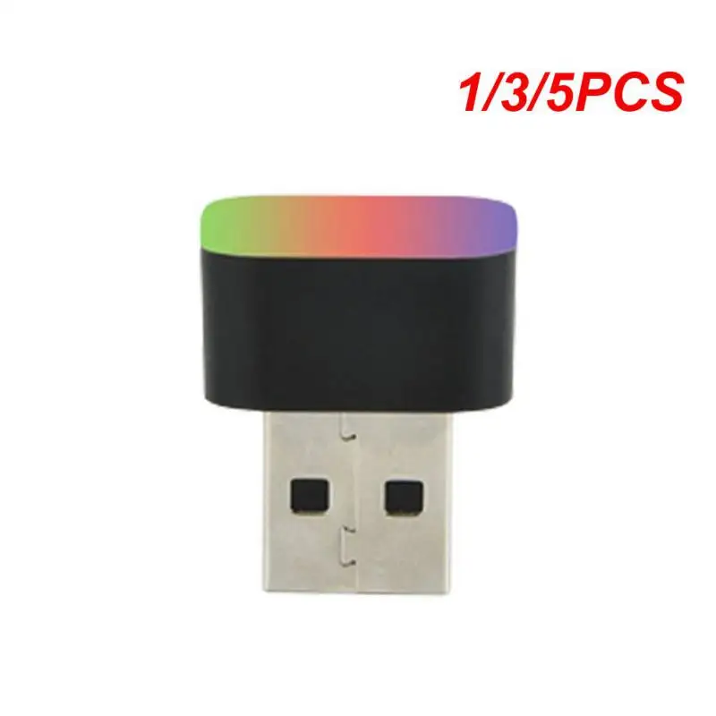 

1/3/5PCS Car Mini USB LED Atmosphere Lights Car Interior Neon Decorative Lamp Emergency Lighting Universal PC Portable Plug and