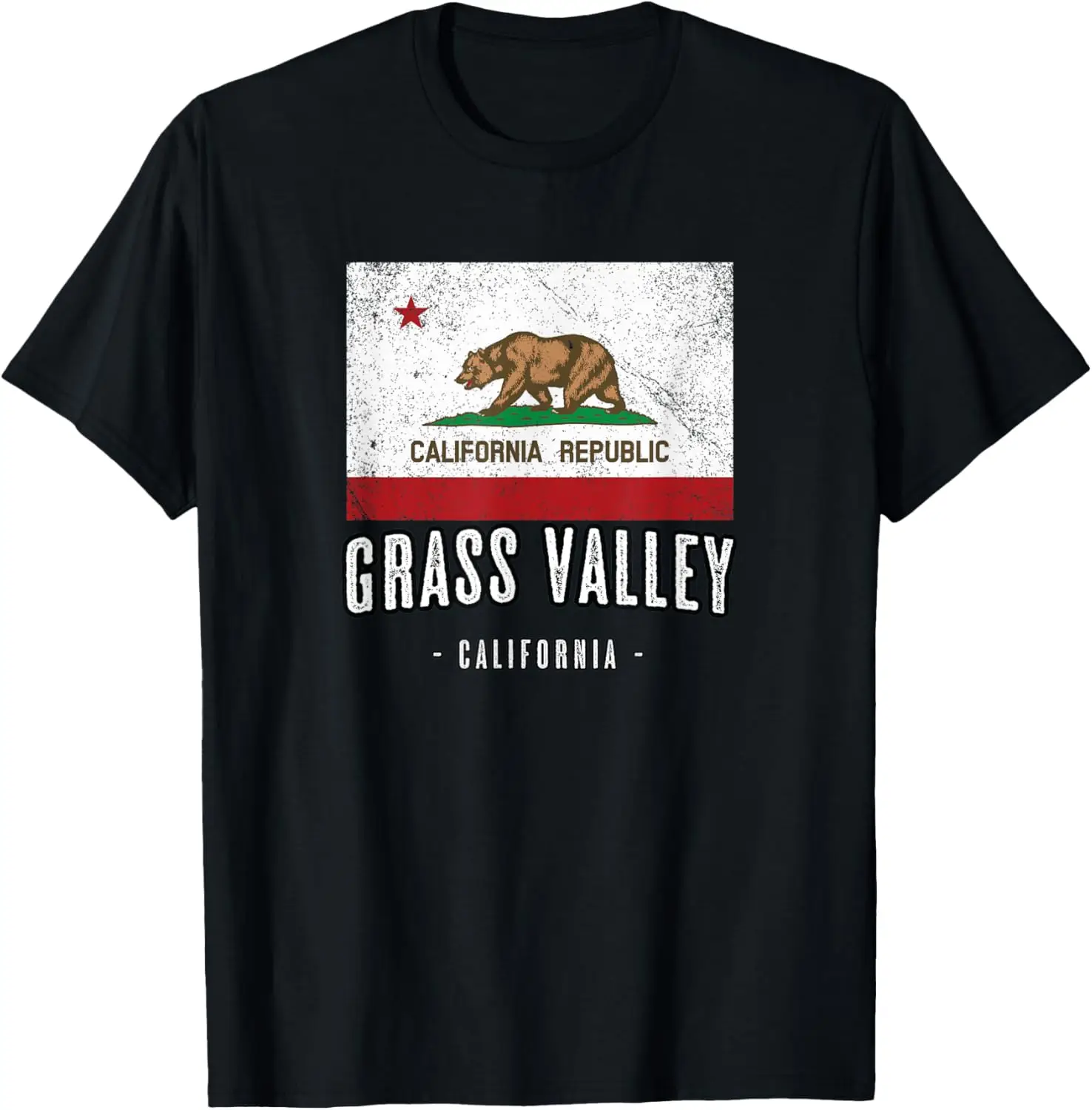 GRASS VALLEY - California | Cali City Souvenir - CA Flag - T-Shirt